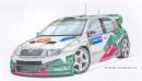 Skoda Fabia WRC. Toni Gardermister